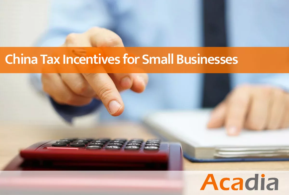 China tax incentives for small businesses and SMEs