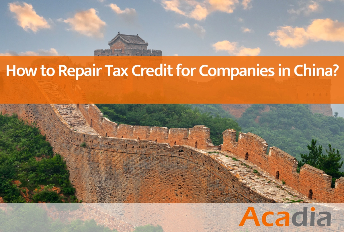 How to Repair Tax Credit for Companies in China?